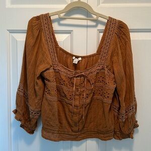 American Eagle bohemian style blouse